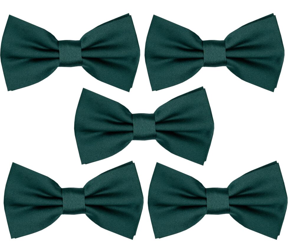 1523 5 Pieces Pre-Tied 's Bow Ties Adjustable Formal Bow tie Classic Solid